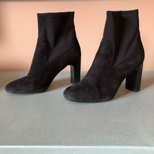 Zara Black Boots, Blocked Heel